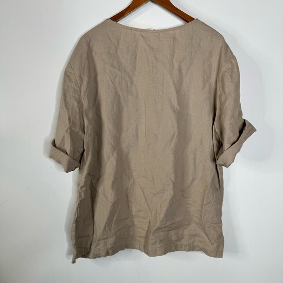 Lintico 100% Linen Loose Long Shirt Lily Size Large - Picture 3 of 4
